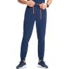 Cherokee Infinity Mens Mid Rise Jogger Scrub Pants Drawstring Waist, 4 Pockets, Zip Cargo Pocket, Rib-Knit Cuffs – IN204A(Navy)