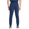 Cherokee Infinity Mens Mid Rise Jogger Scrub Pants Drawstring Waist, 4 Pockets, Zip Cargo Pocket, Rib-Knit Cuffs – IN204A(Navy)