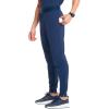 Cherokee Infinity Mens Mid Rise Jogger Scrub Pants Drawstring Waist, 4 Pockets, Zip Cargo Pocket, Rib-Knit Cuffs – IN204A(Navy)