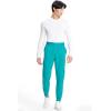 Cherokee Infinity Mens Mid Rise Jogger Scrub Pants Drawstring Waist, 4 Pockets, Zip Cargo Pocket, Rib-Knit Cuffs – IN204A(Teal Blue)