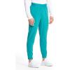 Cherokee Infinity Mens Mid Rise Jogger Scrub Pants Drawstring Waist, 4 Pockets, Zip Cargo Pocket, Rib-Knit Cuffs – IN204A(Teal Blue)
