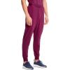Cherokee Infinity Mens Mid Rise Jogger Scrub Pants Drawstring Waist, 4 Pockets, Zip Cargo Pocket, Rib-Knit Cuffs – IN204A(Wine)