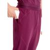 Cherokee Infinity Mens Mid Rise Jogger Scrub Pants Drawstring Waist, 4 Pockets, Zip Cargo Pocket, Rib-Knit Cuffs – IN204A(Wine)