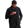 Cherokee Infinity Mens Zip Front Scrub Jacket, Rib-Knit Collar, 3 Pockets, Zipper Chest Pocket – IN350A(Black)