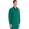 Cherokee Infinity Mens Zip Front Scrub Jacket, Rib-Knit Collar, 3 Pockets, Zipper Chest Pocket – IN350A(Hunter)