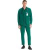 Cherokee Infinity Mens Zip Front Scrub Jacket, Rib-Knit Collar, 3 Pockets, Zipper Chest Pocket – IN350A(Hunter)