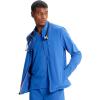 Cherokee Infinity Mens Zip Front Scrub Jacket, Rib-Knit Collar, 3 Pockets, Zipper Chest Pocket – IN350A(Royal)