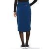 Cherokee Infinity Womens Drawstring Cargo Scrub Skirt, Knee Length, 5 Pockets, Rib-Knit Stretch, Moisture Wicking – CK505A(Navy)