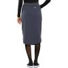 Cherokee Infinity Womens Drawstring Cargo Scrub Skirt, Knee Length, 5 Pockets, Rib-Knit Stretch, Moisture Wicking – CK505A(Pewter)