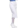 Cherokee Infinity Womens Drawstring Cargo Scrub Skirt, Knee Length, 5 Pockets, Rib-Knit Stretch, Moisture Wicking – CK505A(White)