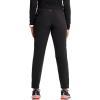 Cherokee Infinity Womens Pull-On Cargo Scrub Pants, Mid Rise, 5 Zip Pockets, Drawstring Waist with Tapered Leg – IN120A(Black)