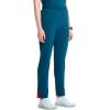 Cherokee Infinity Womens Pull-On Cargo Scrub Pants, Mid Rise, 5 Zip Pockets, Drawstring Waist with Tapered Leg – IN120A(Caribbean Blue)
