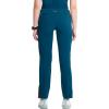 Cherokee Infinity Womens Pull-On Cargo Scrub Pants, Mid Rise, 5 Zip Pockets, Drawstring Waist with Tapered Leg – IN120A(Caribbean Blue)