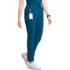 Cherokee Infinity Womens Pull-On Cargo Scrub Pants, Mid Rise, 5 Zip Pockets, Drawstring Waist with Tapered Leg – IN120A(Caribbean Blue)