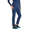 Cherokee Infinity Womens Pull-On Cargo Scrub Pants, Mid Rise, 5 Zip Pockets, Drawstring Waist with Tapered Leg – IN120A(Navy)