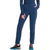 Cherokee Infinity Womens Pull-On Cargo Scrub Pants, Mid Rise, 5 Zip Pockets, Drawstring Waist with Tapered Leg – IN120A(Navy)