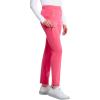 Cherokee Infinity Womens Pull-On Cargo Scrub Pants, Mid Rise, 5 Zip Pockets, Drawstring Waist with Tapered Leg – IN120A(Power Pink)