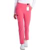 Cherokee Infinity Womens Pull-On Cargo Scrub Pants, Mid Rise, 5 Zip Pockets, Drawstring Waist with Tapered Leg – IN120A(Power Pink)