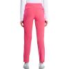 Cherokee Infinity Womens Pull-On Cargo Scrub Pants, Mid Rise, 5 Zip Pockets, Drawstring Waist with Tapered Leg – IN120A(Power Pink)