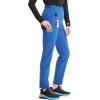 Cherokee Infinity Womens Pull-On Cargo Scrub Pants, Mid Rise, 5 Zip Pockets, Drawstring Waist with Tapered Leg – IN120A(Royal)