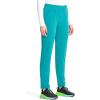 Cherokee Infinity Womens Pull-On Cargo Scrub Pants, Mid Rise, 5 Zip Pockets, Drawstring Waist with Tapered Leg – IN120A(Teal Blue)