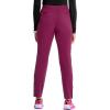 Cherokee Infinity Womens Pull-On Cargo Scrub Pants, Mid Rise, 5 Zip Pockets, Drawstring Waist with Tapered Leg – IN120A(Wine)
