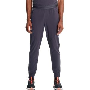 Cherokee Infinity Mens Mid Rise Jogger Scrub Pants Drawstring Waist, 4 Pockets, Zip Cargo Pocket, Rib-Knit Cuffs – IN204A(Pewter)