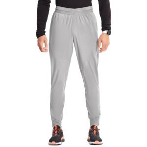 Cherokee Infinity Mens Mid Rise Jogger Scrub Pants Drawstring Waist, 4 Pockets, Zip Cargo Pocket, Rib-Knit Cuffs – IN204A(Vapor)