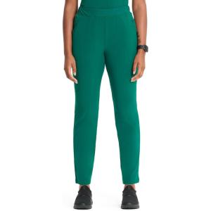 Cherokee Infinity Womens Pull-On Cargo Scrub Pants, Mid Rise, 5 Zip Pockets, Drawstring Waist with Tapered Leg – IN120A(Hunter)