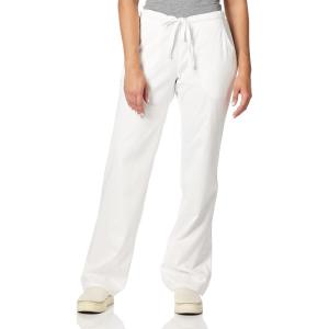 Cherokee Luxe Women Scrubs Pant Low Rise Straight Leg Drawstring 1066(White)