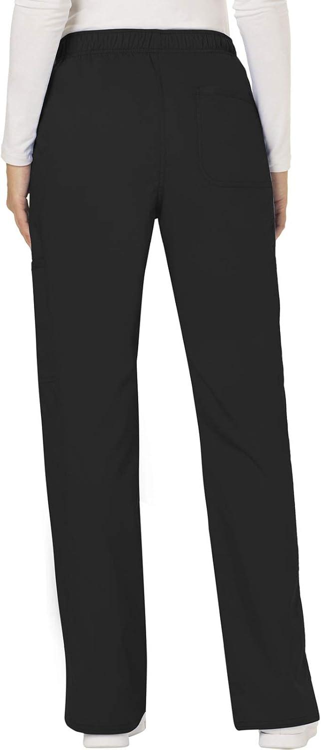 imageCherokee Scrub Set for Women VNeck Top amp Drawstring Flare Leg Pant Soft 2Way Stretch Easy Care Medical Uniform CK00041CBlack