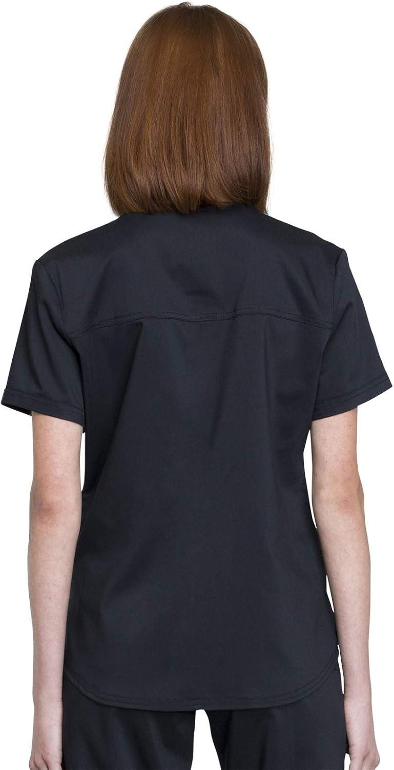 imageCherokee Womens Scrub Set Tuckable VNeck Top WW657 Mid Rise Jogger Pants WW115Black