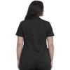 Cherokee Scrub Set For Women V-Neck Top with Snap Front WW622 & Mid Rise Tapered Leg Drawstring Pant WW105(Black)