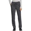 Cherokee Scrub Set For Women V-Neck Top with Snap Front WW622 & Mid Rise Tapered Leg Drawstring Pant WW105(Pewter)