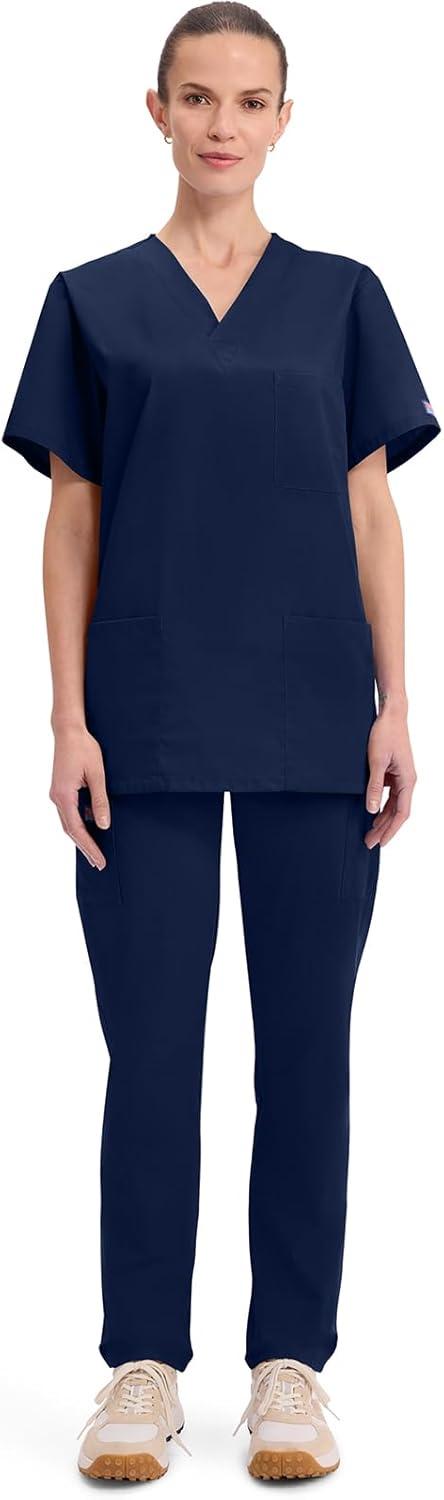 imageCherokee Womens Unisex VNeck TopNavy