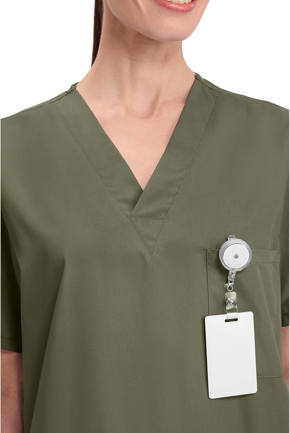 imageCherokee Womens Unisex VNeck TopOlive