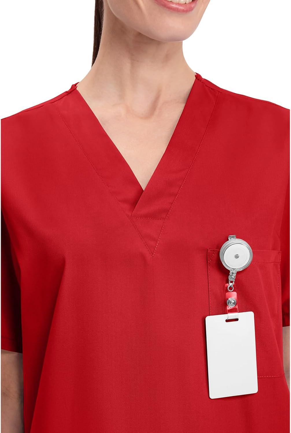 imageCherokee Womens Unisex VNeck TopRed