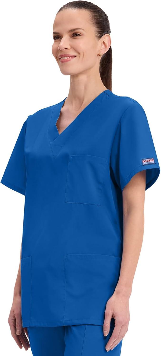 imageCherokee Womens Unisex VNeck TopRoyal