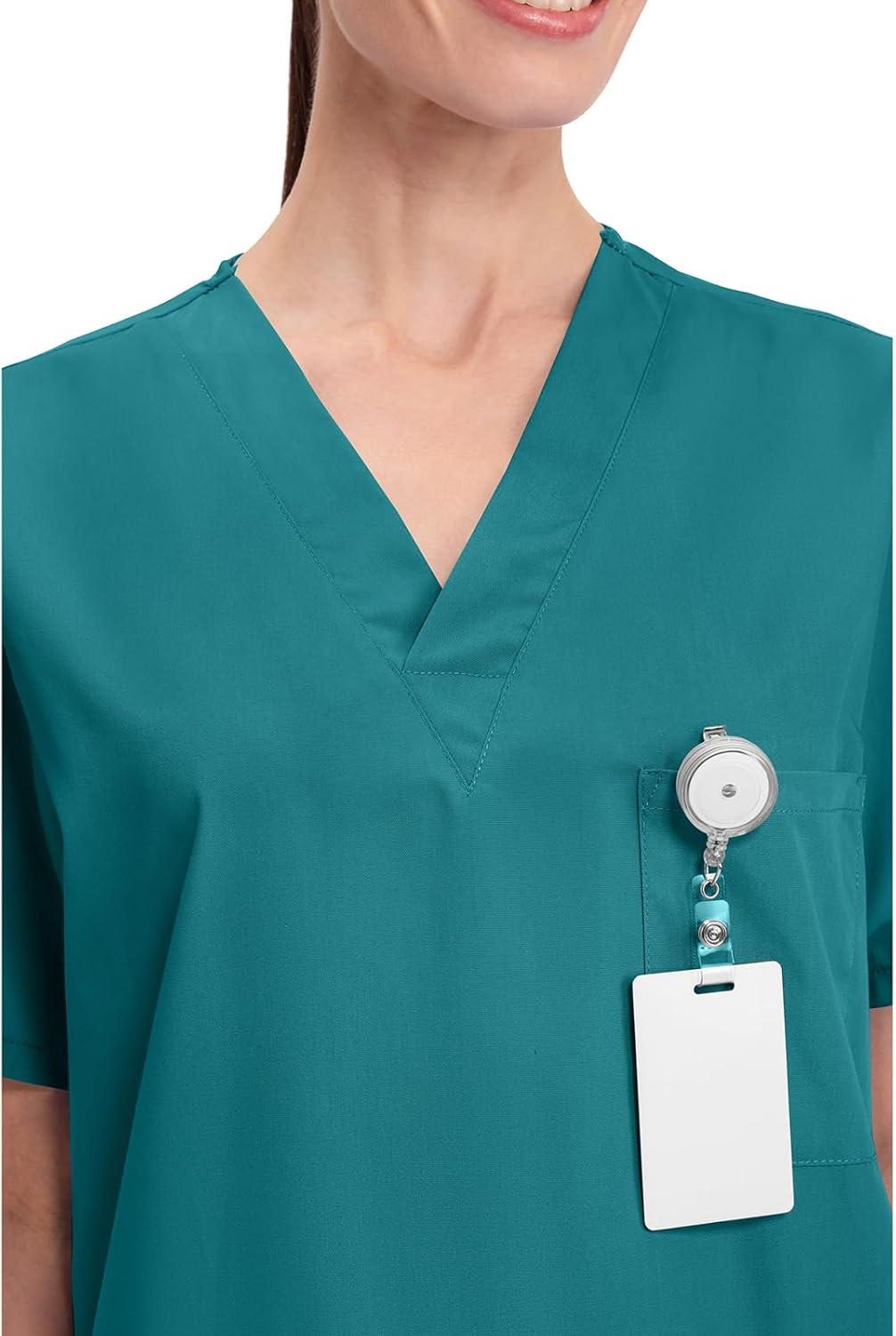 imageCherokee Womens Unisex VNeck TopTeal Blue