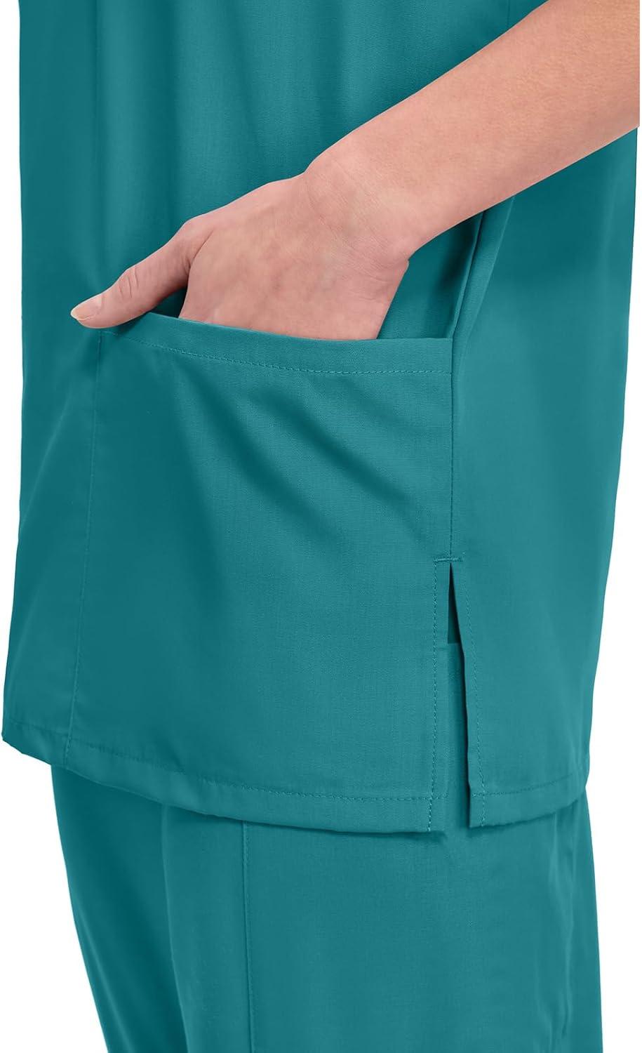imageCherokee Womens Unisex VNeck TopTeal Blue