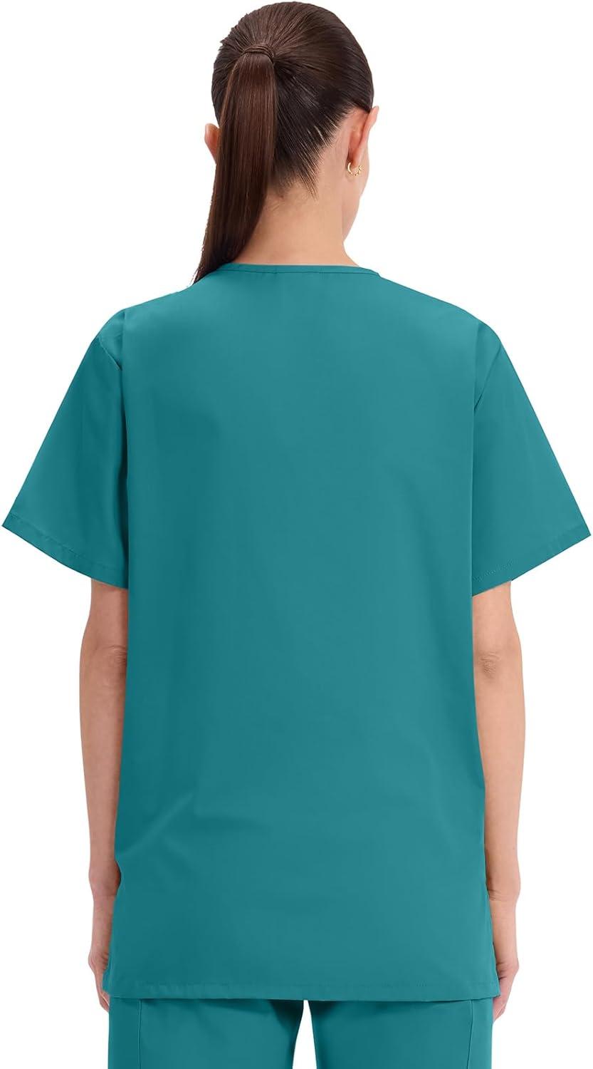 imageCherokee Womens Unisex VNeck TopTeal Blue