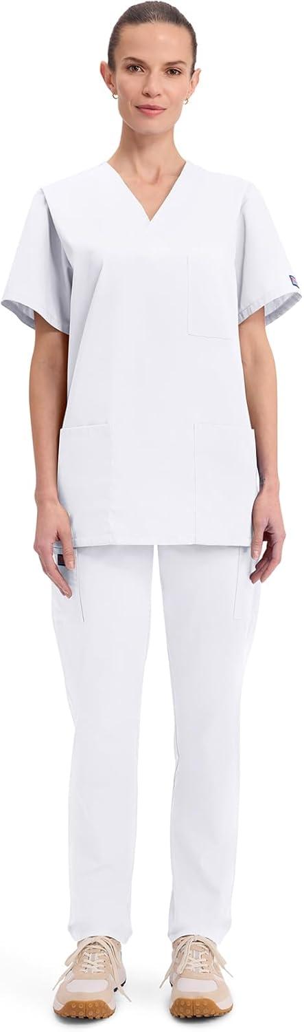 imageCherokee Womens Unisex VNeck TopWhite