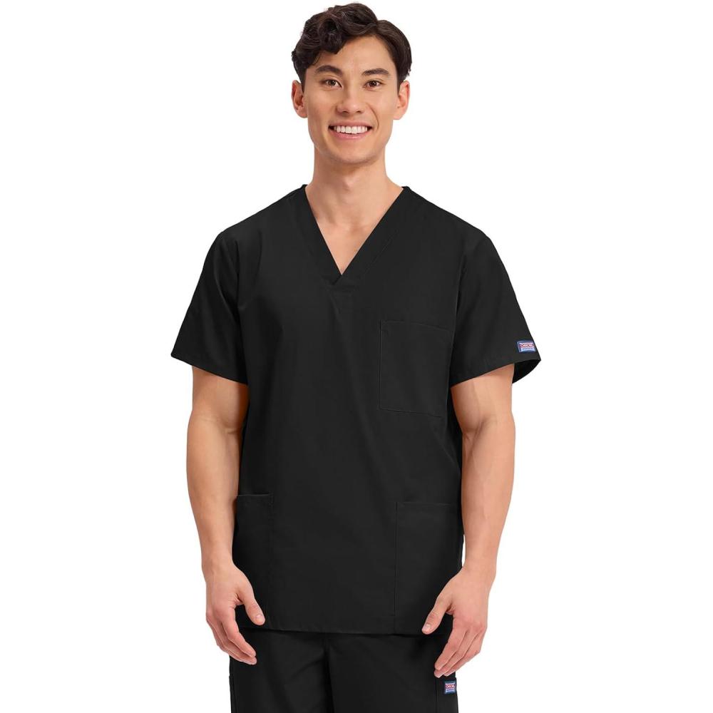 imageCherokee Womens Unisex VNeck TopBlack