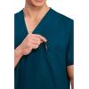 Cherokee Womens Unisex V-Neck Top(Caribbean Blue)