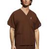 Cherokee Womens Unisex V-Neck Top(Chocolate)