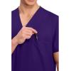 Cherokee Womens Unisex V-Neck Top(Grape)