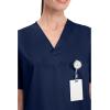 Cherokee Womens Unisex V-Neck Top(Navy)