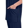 Cherokee Womens Unisex V-Neck Top(Navy)