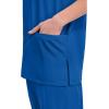 Cherokee Womens Unisex V-Neck Top(Royal)