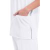 Cherokee Womens Unisex V-Neck Top(White)